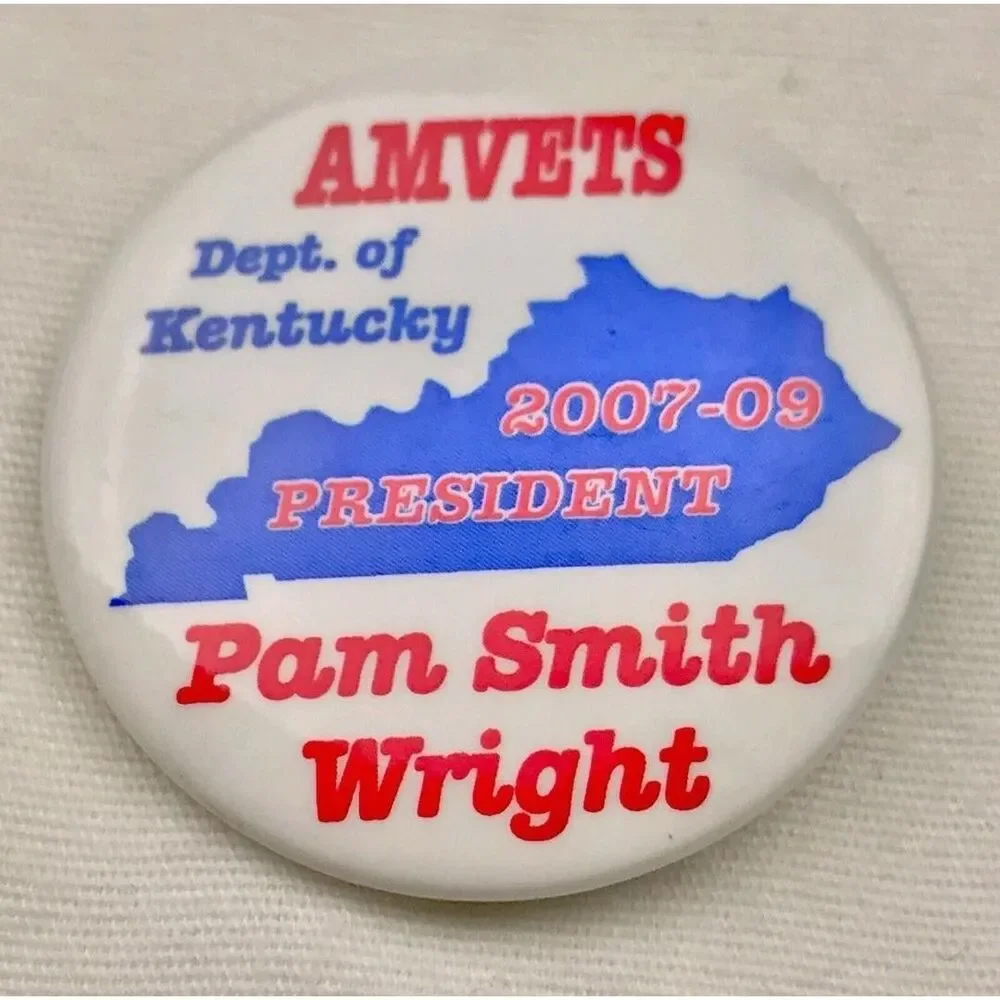 AMVETS KY Pin Size Presidential Historical Pam Smith Wright 2007-09